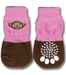 Pink & Brown Monkey Print Dog Socks  - dsd-monkeyM-8JY