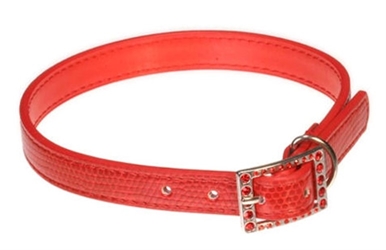Red Lizard Dog Collar with Swarovski Crystal Buckle beds, puppy bed,  beds,dog mat, pet mat, puppy mat, fab dog pet sweater, dog swepet clothes, dog clothes, puppy clothes, pet store, dog store, puppy boutique store, dog boutique, pet boutique, puppy boutique, Bloomingtails, dog, small dog clothes, large dog clothes, large dog costumes, small dog costumes, pet stuff, Halloween dog, puppy Halloween, pet Halloween, clothes, dog puppy Halloween, dog sale, pet sale, puppy sale, pet dog tank, pet tank, pet shirt, dog shirt, puppy shirt,puppy tank, I see spot, dog collars, dog leads, pet collar, pet lead,puppy collar, puppy lead, dog toys, pet toys, puppy toy, dog beds, pet beds, puppy bed,  beds,dog mat, pet mat, puppy mat, fab dog pet sweater, dog sweater, dog winter, pet winter,dog raincoat, pe
