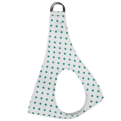Polka Dot Step In Harness in Bimini Blue bimini blue, step in harness by susan lanci, polka dot step in, dog harness, pet harness, dog, pet, dog boutique, pet boutique, sale dogs, pet sale, dog store, pet store, doggie couture, bloomingtails dog boutique, new dog designs, new pet design, chanel harness, chanel pet harness, chanel dog harness, dog spring designs, harness sale, harness clearance, hello doggie