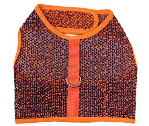 Active Mesh Velcro Dog Harness with Leash - Orange and Blue wooflink, susan lanci, dog clothes, small dog clothes, urban pup, pooch outfitters, dogo, hip doggie, doggie design, small dog dress, pet clotes, dog boutique. pet boutique, bloomingtails dog boutique, dog raincoat, dog rain coat, pet raincoat, dog shampoo, pet shampoo, dog bathrobe, pet bathrobe, dog carrier, small dog carrier, doggie couture, pet couture, dog football, dog toys, pet toys, dog clothes sale, pet clothes sale, shop local, pet store, dog store, dog chews, pet chews, worthy dog, dog bandana, pet bandana, dog halloween, pet halloween, dog holiday, pet holiday, dog teepee, custom dog clothes, pet pjs, dog pjs, pet pajamas, dog pajamas,dog sweater, pet sweater, dog hat, fabdog, fab dog, dog puffer coat, dog winter jacket, dog col