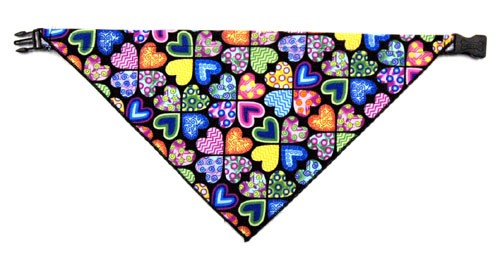  Bandana Dog Collars - Multi Hearts kosher, hanukkah, toy, jewish, toy, puppy bed,  beds,dog mat, pet mat, puppy mat, fab dog pet sweater, dog swepet clothes, dog clothes, puppy clothes, pet store, dog store, puppy boutique store, dog boutique, pet boutique, puppy boutique, Bloomingtails, dog, small dog clothes, large dog clothes, large dog costumes, small dog costumes, pet stuff, Halloween dog, puppy Halloween, pet Halloween, clothes, dog puppy Halloween, dog sale, pet sale, puppy sale, pet dog tank, pet tank, pet shirt, dog shirt, puppy shirt,puppy tank, I see spot, dog collars, dog leads, pet collar, pet lead,puppy collar, puppy lead, dog toys, pet toys, puppy toy, dog beds, pet beds, puppy bed,  beds,dog mat, pet mat, puppy mat, fab dog pet sweater, dog sweater, dog winte