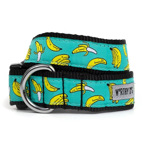 Go Bananas Collar & Lead Collection  wooflink, susan lanci, dog clothes, small dog clothes, urban pup, pooch outfitters, dogo, hip doggie, doggie design, small dog dress, pet clotes, dog boutique. pet boutique, bloomingtails dog boutique, dog raincoat, dog rain coat, pet raincoat, dog shampoo, pet shampoo, dog bathrobe, pet bathrobe, dog carrier, small dog carrier, doggie couture, pet couture, dog football, dog toys, pet toys, dog clothes sale, pet clothes sale, shop local, pet store, dog store, dog chews, pet chews, worthy dog, dog bandana, pet bandana, dog halloween, pet halloween, dog holiday, pet holiday, dog teepee, custom dog clothes, pet pjs, dog pjs, pet pajamas, dog pajamas,dog sweater, pet sweater, dog hat, fabdog, fab dog, dog puffer coat, dog winter jacket, dog col