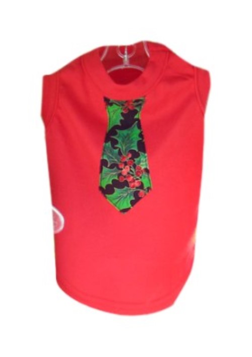 Holly Berry  Dog Tie Tee - Red dog bowls,susan lanci, puppia,wooflink, luxury dog boutique,tonimari,pet clothes, dog clothes, puppy clothes, pet store, dog store, puppy boutique store, dog boutique, pet boutique, puppy boutique, Bloomingtails, dog, small dog clothes, large dog clothes, large dog costumes, small dog costumes, pet stuff, Halloween dog, puppy Halloween, pet Halloween, clothes, dog puppy Halloween, dog sale, pet sale, puppy sale, pet dog tank, pet tank, pet shirt, dog shirt, puppy shirt,puppy tank, I see spot, dog collars, dog leads, pet collar, pet lead,puppy collar, puppy lead, dog toys, pet toys, puppy toy, dog beds, pet beds, puppy bed,  beds,dog mat, pet mat, puppy mat, fab dog pet sweater, dog sweater, dog winter, pet winter,dog raincoat, pet raincoat,