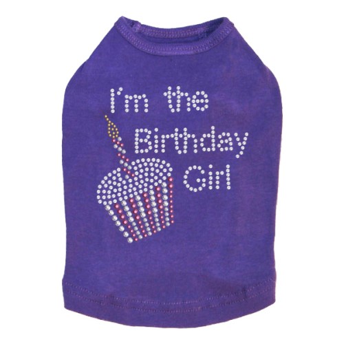 I'm The Birthday Girl Dog Tank in many Colors Roxy & Lulu, wooflink, susan lanci, dog clothes, small dog clothes, urban pup, pooch outfitters, dogo, hip doggie, doggie design, small dog dress, pet clotes, dog boutique. pet boutique, bloomingtails dog boutique, dog raincoat, dog rain coat, pet raincoat, dog shampoo, pet shampoo, dog bathrobe, pet bathrobe, dog carrier, small dog carrier, doggie couture, pet couture, dog football, dog toys, pet toys, dog clothes sale, pet clothes sale, shop local, pet store, dog store, dog chews, pet chews, worthy dog, dog bandana, pet bandana, dog halloween, pet halloween, dog holiday, pet holiday, dog teepee, custom dog clothes, pet pjs, dog pjs, pet pajamas, dog pajamas,dog sweater, pet sweater, dog hat, fabdog, fab dog, dog puffer coat, dog winter ja