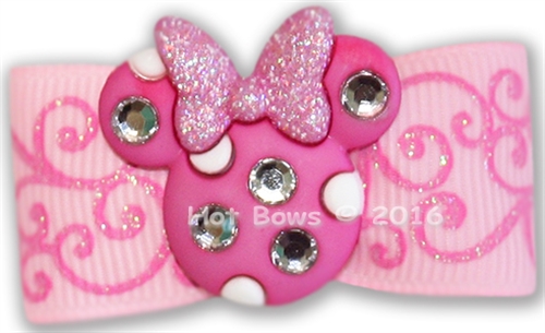 Dog Bows - Minnie in Pink Dog Hair Bow  puppy bed,  beds,dog mat, pet mat, puppy mat, fab dog pet sweater, dog swepet clothes, dog clothes, puppy clothes, pet store, dog store, puppy boutique store, dog boutique, pet boutique, puppy boutique, Bloomingtails, dog, small dog clothes, large dog clothes, large dog costumes, small dog costumes, pet stuff, Halloween dog, puppy Halloween, pet Halloween, clothes, dog puppy Halloween, dog sale, pet sale, puppy sale, pet dog tank, pet tank, pet shirt, dog shirt, puppy shirt,puppy tank, I see spot, dog collars, dog leads, pet collar, pet lead,puppy collar, puppy lead, dog toys, pet toys, puppy toy, dog beds, pet beds, puppy bed,  beds,dog mat, pet mat, puppy mat, fab dog pet sweater, dog sweater, dog winter, pet winter,dog raincoat, pet rain