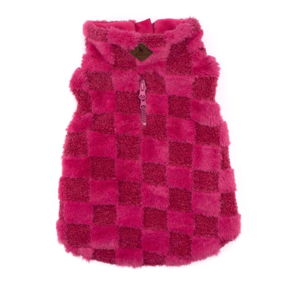 Pink Fur Check 1/4 Zip Pullover  Roxy & Lulu, wooflink, susan lanci, dog clothes, small dog clothes, urban pup, pooch outfitters, dogo, hip doggie, doggie design, small dog dress, pet clotes, dog boutique. pet boutique, bloomingtails dog boutique, dog raincoat, dog rain coat, pet raincoat, dog shampoo, pet shampoo, dog bathrobe, pet bathrobe, dog carrier, small dog carrier, doggie couture, pet couture, dog football, dog toys, pet toys, dog clothes sale, pet clothes sale, shop local, pet store, dog store, dog chews, pet chews, worthy dog, dog bandana, pet bandana, dog halloween, pet halloween, dog holiday, pet holiday, dog teepee, custom dog clothes, pet pjs, dog pjs, pet pajamas, dog pajamas,dog sweater, pet sweater, dog hat, fabdog, fab dog, dog puffer coat, dog winter ja