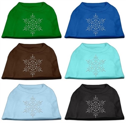 Rhinestone Snowflake Christmas Dog Shirt - More Colors Roxy & Lulu, wooflink, susan lanci, dog clothes, small dog clothes, urban pup, pooch outfitters, dogo, hip doggie, doggie design, small dog dress, pet clotes, dog boutique. pet boutique, bloomingtails dog boutique, dog raincoat, dog rain coat, pet raincoat, dog shampoo, pet shampoo, dog bathrobe, pet bathrobe, dog carrier, small dog carrier, doggie couture, pet couture, dog football, dog toys, pet toys, dog clothes sale, pet clothes sale, shop local, pet store, dog store, dog chews, pet chews, worthy dog, dog bandana, pet bandana, dog halloween, pet halloween, dog holiday, pet holiday, dog teepee, custom dog clothes, pet pjs, dog pjs, pet pajamas, dog pajamas,dog sweater, pet sweater, dog hat, fabdog, fab dog, dog puffer coat, dog winter ja