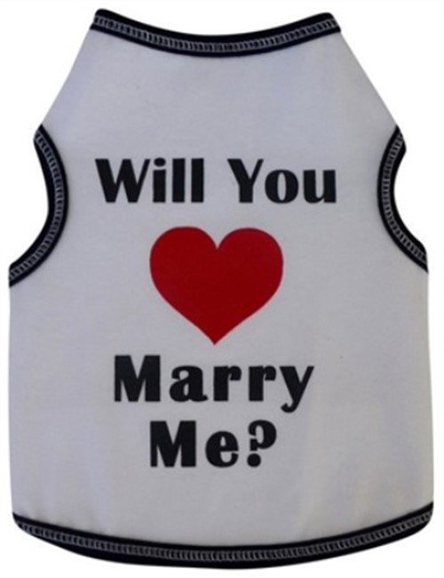 Will You Marry Me?  Dog Tank Shirt   dog bowls,susan lanci, puppia,wooflink, luxury dog boutique,tonimari,pet clothes, dog clothes, puppy clothes, pet store, dog store, puppy boutique store, dog boutique, pet boutique, puppy boutique, Bloomingtails, dog, small dog clothes, large dog clothes, large dog costumes, small dog costumes, pet stuff, Halloween dog, puppy Halloween, pet Halloween, clothes, dog puppy Halloween, dog sale, pet sale, puppy sale, pet dog tank, pet tank, pet shirt, dog shirt, puppy shirt,puppy tank, I see spot, dog collars, dog leads, pet collar, pet lead,puppy collar, puppy lead, dog toys, pet toys, puppy toy, dog beds, pet beds, puppy bed,  beds,dog mat, pet mat, puppy mat, fab dog pet sweater, dog sweater, dog winter, pet winter,dog raincoat, pet raincoat