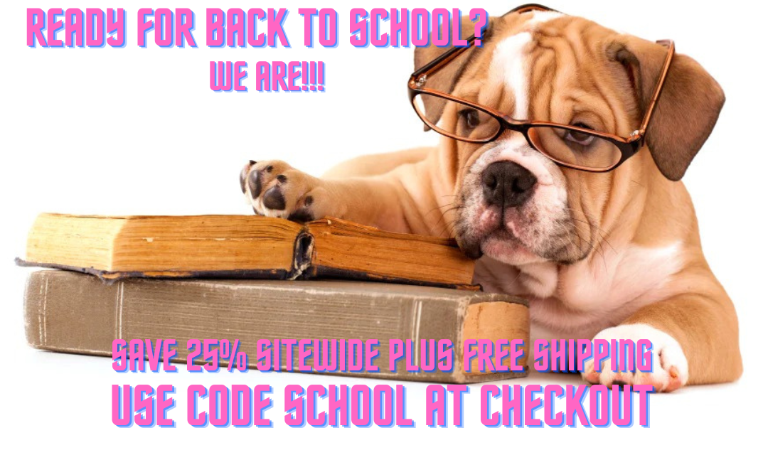 Save 25% Sitewide with code "SCHOOL" at checkout!   FREE SHIPPING INCLUDED!  Limited Time Sale!