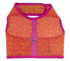Active Mesh Velcro Dog Harness with Leash - Pink and Yellow wooflink, susan lanci, dog clothes, small dog clothes, urban pup, pooch outfitters, dogo, hip doggie, doggie design, small dog dress, pet clotes, dog boutique. pet boutique, bloomingtails dog boutique, dog raincoat, dog rain coat, pet raincoat, dog shampoo, pet shampoo, dog bathrobe, pet bathrobe, dog carrier, small dog carrier, doggie couture, pet couture, dog football, dog toys, pet toys, dog clothes sale, pet clothes sale, shop local, pet store, dog store, dog chews, pet chews, worthy dog, dog bandana, pet bandana, dog halloween, pet halloween, dog holiday, pet holiday, dog teepee, custom dog clothes, pet pjs, dog pjs, pet pajamas, dog pajamas,dog sweater, pet sweater, dog hat, fabdog, fab dog, dog puffer coat, dog winter jacket, dog col