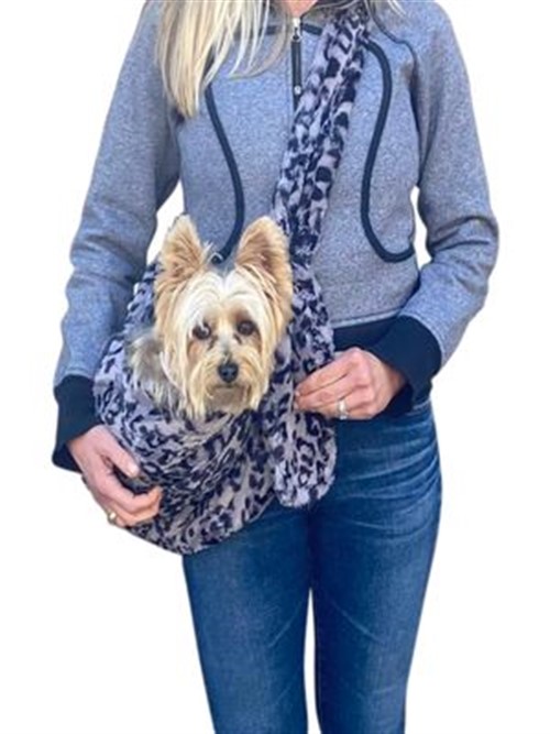 Adjustable Furbaby Sling Bag in Jaguar Charcoal wooflink, susan lanci, dog clothes, small dog clothes, urban pup, pooch outfitters, dogo, hip doggie, doggie design, small dog dress, pet clotes, dog boutique. pet boutique, bloomingtails dog boutique, dog raincoat, dog rain coat, pet raincoat, dog shampoo, pet shampoo, dog bathrobe, pet bathrobe, dog carrier, small dog carrier, doggie couture, pet couture, dog football, dog toys, pet toys, dog clothes sale, pet clothes sale, shop local, pet store, dog store, dog chews, pet chews, worthy dog, dog bandana, pet bandana, dog halloween, pet halloween, dog holiday, pet holiday, dog teepee, custom dog clothes, pet pjs, dog pjs, pet pajamas, dog pajamas,dog sweater, pet sweater, dog hat, fabdog, fab dog, dog puffer coat, dog winter jacket, dog col