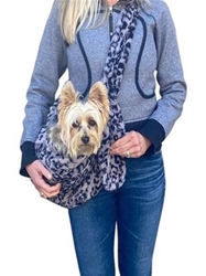 Adjustable Furbaby Sling Bag in Leopard Steel wooflink, susan lanci, dog clothes, small dog clothes, urban pup, pooch outfitters, dogo, hip doggie, doggie design, small dog dress, pet clotes, dog boutique. pet boutique, bloomingtails dog boutique, dog raincoat, dog rain coat, pet raincoat, dog shampoo, pet shampoo, dog bathrobe, pet bathrobe, dog carrier, small dog carrier, doggie couture, pet couture, dog football, dog toys, pet toys, dog clothes sale, pet clothes sale, shop local, pet store, dog store, dog chews, pet chews, worthy dog, dog bandana, pet bandana, dog halloween, pet halloween, dog holiday, pet holiday, dog teepee, custom dog clothes, pet pjs, dog pjs, pet pajamas, dog pajamas,dog sweater, pet sweater, dog hat, fabdog, fab dog, dog puffer coat, dog winter jacket, dog col