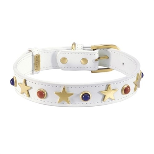American Dog Collar & Lead in White wooflink, susan lanci, dog clothes, small dog clothes, urban pup, pooch outfitters, dogo, hip doggie, doggie design, small dog dress, pet clotes, dog boutique. pet boutique, bloomingtails dog boutique, dog raincoat, dog rain coat, pet raincoat, dog shampoo, pet shampoo, dog bathrobe, pet bathrobe, dog carrier, small dog carrier, doggie couture, pet couture, dog football, dog toys, pet toys, dog clothes sale, pet clothes sale, shop local, pet store, dog store, dog chews, pet chews, worthy dog, dog bandana, pet bandana, dog halloween, pet halloween, dog holiday, pet holiday, dog teepee, custom dog clothes, pet pjs, dog pjs, pet pajamas, dog pajamas,dog sweater, pet sweater, dog hat, fabdog, fab dog, dog puffer coat, dog winter jacket, dog col