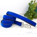 Archie Royal Blue Velvet Dog Collar & Lead - mg-archie