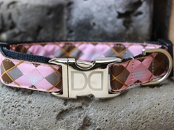 Argyle Dog Collar-Personalizable  wooflink, susan lanci, dog clothes, small dog clothes, urban pup, pooch outfitters, dogo, hip doggie, doggie design, small dog dress, pet clotes, dog boutique. pet boutique, bloomingtails dog boutique, dog raincoat, dog rain coat, pet raincoat, dog shampoo, pet shampoo, dog bathrobe, pet bathrobe, dog carrier, small dog carrier, doggie couture, pet couture, dog football, dog toys, pet toys, dog clothes sale, pet clothes sale, shop local, pet store, dog store, dog chews, pet chews, worthy dog, dog bandana, pet bandana, dog halloween, pet halloween, dog holiday, pet holiday, dog teepee, custom dog clothes, pet pjs, dog pjs, pet pajamas, dog pajamas,dog sweater, pet sweater, dog hat, fabdog, fab dog, dog puffer coat, dog winter jacket, dog col