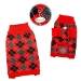 Argyle Sweater in Red & Black - kl-argylesweater