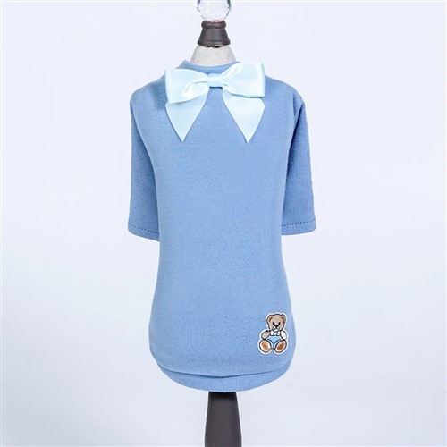 Baby Bear Tee in 2 Colors -Blue Roxy & Lulu, wooflink, susan lanci, dog clothes, small dog clothes, urban pup, pooch outfitters, dogo, hip doggie, doggie design, small dog dress, pet clotes, dog boutique. pet boutique, bloomingtails dog boutique, dog raincoat, dog rain coat, pet raincoat, dog shampoo, pet shampoo, dog bathrobe, pet bathrobe, dog carrier, small dog carrier, doggie couture, pet couture, dog football, dog toys, pet toys, dog clothes sale, pet clothes sale, shop local, pet store, dog store, dog chews, pet chews, worthy dog, dog bandana, pet bandana, dog halloween, pet halloween, dog holiday, pet holiday, dog teepee, custom dog clothes, pet pjs, dog pjs, pet pajamas, dog pajamas,dog sweater, pet sweater, dog hat, fabdog, fab dog, dog puffer coat, dog winter ja