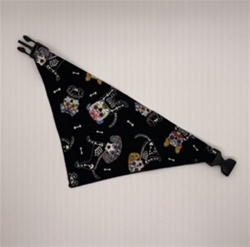Bandana Dog Collars - Dog of The Dead wooflink, susan lanci, dog clothes, small dog clothes, urban pup, pooch outfitters, dogo, hip doggie, doggie design, small dog dress, pet clotes, dog boutique. pet boutique, bloomingtails dog boutique, dog raincoat, dog rain coat, pet raincoat, dog shampoo, pet shampoo, dog bathrobe, pet bathrobe, dog carrier, small dog carrier, doggie couture, pet couture, dog football, dog toys, pet toys, dog clothes sale, pet clothes sale, shop local, pet store, dog store, dog chews, pet chews, worthy dog, dog bandana, pet bandana, dog halloween, pet halloween, dog holiday, pet holiday, dog teepee, custom dog clothes, pet pjs, dog pjs, pet pajamas, dog pajamas,dog sweater, pet sweater, dog hat, fabdog, fab dog, dog puffer coat, dog winter jacket, dog col