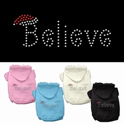 Believe Rhinestone Dog Hoodie in Many Colors   dog coat, pet coat, dog winter coat, pet winter coat, fashion coat, dog tweed, dig handmade, pet tweed, small dog coat, small pet coat,dog harness, pet harness, dog, pet, dog boutique, pet boutique, sale dogs, pet sale, dog store, pet store, doggie couture, bloomingtails dog boutique, new dog designs, new pet design, chanel harness, chanel pet harness, chanel dog harness, dog spring designs, harness sale, harness clearance, hello doggie