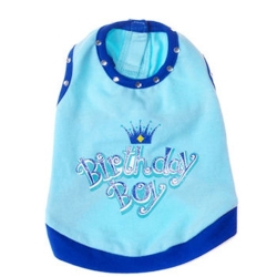 Birthday Boy Tank wooflink, susan lanci, dog clothes, small dog clothes, urban pup, pooch outfitters, dogo, hip doggie, doggie design, small dog dress, pet clotes, dog boutique. pet boutique, bloomingtails dog boutique, dog raincoat, dog rain coat, pet raincoat, dog shampoo, pet shampoo, dog bathrobe, pet bathrobe, dog carrier, small dog carrier, doggie couture, pet couture, dog football, dog toys, pet toys, dog clothes sale, pet clothes sale, shop local, pet store, dog store, dog chews, pet chews, worthy dog, dog bandana, pet bandana, dog halloween, pet halloween, dog holiday, pet holiday, dog teepee, custom dog clothes, pet pjs, dog pjs, pet pajamas, dog pajamas,dog sweater, pet sweater, dog hat, fabdog, fab dog, dog puffer coat, dog winter jacket, dog col