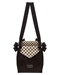 Black Double Nouveau Bow Luxury Carrier with Windsor Check Flaps - sl-windsorflaps