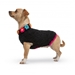Black Floral Basketweave Hand Knit Dog Sweater  - up-blackfloral-sweater