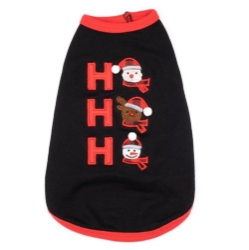 Black Ho Ho Ho Dog Tee   wooflink, susan lanci, dog clothes, small dog clothes, urban pup, pooch outfitters, dogo, hip doggie, doggie design, small dog dress, pet clotes, dog boutique. pet boutique, bloomingtails dog boutique, dog raincoat, dog rain coat, pet raincoat, dog shampoo, pet shampoo, dog bathrobe, pet bathrobe, dog carrier, small dog carrier, doggie couture, pet couture, dog football, dog toys, pet toys, dog clothes sale, pet clothes sale, shop local, pet store, dog store, dog chews, pet chews, worthy dog, dog bandana, pet bandana, dog halloween, pet halloween, dog holiday, pet holiday, dog teepee, custom dog clothes, pet pjs, dog pjs, pet pajamas, dog pajamas,dog sweater, pet sweater, dog hat, fabdog, fab dog, dog puffer coat, dog winter jacket, dog col