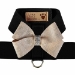 Black Tinkie Harness with Champagne Glitzerati Nouveau Bow  - sl-chamblacktinkie