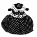 Black & White Polka Dog Dress with Matching Leash    - dd-blackwhite