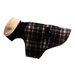 Black  Wool Plaid Shearling Dog Jacket - fab-blackshearling1-6SZ