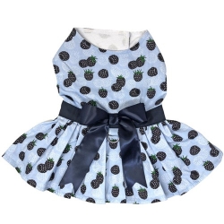 Blackberries Dog Dress with Matching Leash  wooflink, susan lanci, dog clothes, small dog clothes, urban pup, pooch outfitters, dogo, hip doggie, doggie design, small dog dress, pet clotes, dog boutique. pet boutique, bloomingtails dog boutique, dog raincoat, dog rain coat, pet raincoat, dog shampoo, pet shampoo, dog bathrobe, pet bathrobe, dog carrier, small dog carrier, doggie couture, pet couture, dog football, dog toys, pet toys, dog clothes sale, pet clothes sale, shop local, pet store, dog store, dog chews, pet chews, worthy dog, dog bandana, pet bandana, dog halloween, pet halloween, dog holiday, pet holiday, dog teepee, custom dog clothes, pet pjs, dog pjs, pet pajamas, dog pajamas,dog sweater, pet sweater, dog hat, fabdog, fab dog, dog puffer coat, dog winter jacket, dog col