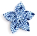 Blue Gingham Whales Flower    - wd-bluewhales