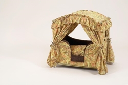 Brown & Gold Floral Dog Canopy Bed  Roxy & Lulu, wooflink, susan lanci, dog clothes, small dog clothes, urban pup, pooch outfitters, dogo, hip doggie, doggie design, small dog dress, pet clotes, dog boutique. pet boutique, bloomingtails dog boutique, dog raincoat, dog rain coat, pet raincoat, dog shampoo, pet shampoo, dog bathrobe, pet bathrobe, dog carrier, small dog carrier, doggie couture, pet couture, dog football, dog toys, pet toys, dog clothes sale, pet clothes sale, shop local, pet store, dog store, dog chews, pet chews, worthy dog, dog bandana, pet bandana, dog halloween, pet halloween, dog holiday, pet holiday, dog teepee, custom dog clothes, pet pjs, dog pjs, pet pajamas, dog pajamas,dog sweater, pet sweater, dog hat, fabdog, fab dog, dog puffer coat, dog winter ja
