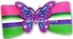 Dog Bows - Butterfly Purple Dog Hair Bow  - hb-butterpurp