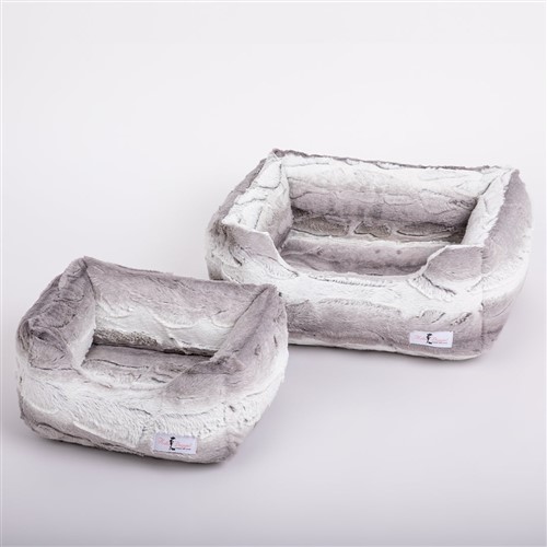 Cashmere Bed in Silver Angora by Hello Doggie Roxy & Lulu, wooflink, susan lanci, dog clothes, small dog clothes, urban pup, pooch outfitters, dogo, hip doggie, doggie design, small dog dress, pet clotes, dog boutique. pet boutique, bloomingtails dog boutique, dog raincoat, dog rain coat, pet raincoat, dog shampoo, pet shampoo, dog bathrobe, pet bathrobe, dog carrier, small dog carrier, doggie couture, pet couture, dog football, dog toys, pet toys, dog clothes sale, pet clothes sale, shop local, pet store, dog store, dog chews, pet chews, worthy dog, dog bandana, pet bandana, dog halloween, pet halloween, dog holiday, pet holiday, dog teepee, custom dog clothes, pet pjs, dog pjs, pet pajamas, dog pajamas,dog sweater, pet sweater, dog hat, fabdog, fab dog, dog puffer coat, dog winter ja