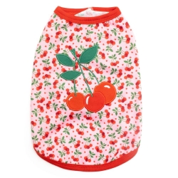Cherries Jubilee Tee  Roxy & Lulu, wooflink, susan lanci, dog clothes, small dog clothes, urban pup, pooch outfitters, dogo, hip doggie, doggie design, small dog dress, pet clotes, dog boutique. pet boutique, bloomingtails dog boutique, dog raincoat, dog rain coat, pet raincoat, dog shampoo, pet shampoo, dog bathrobe, pet bathrobe, dog carrier, small dog carrier, doggie couture, pet couture, dog football, dog toys, pet toys, dog clothes sale, pet clothes sale, shop local, pet store, dog store, dog chews, pet chews, worthy dog, dog bandana, pet bandana, dog halloween, pet halloween, dog holiday, pet holiday, dog teepee, custom dog clothes, pet pjs, dog pjs, pet pajamas, dog pajamas,dog sweater, pet sweater, dog hat, fabdog, fab dog, dog puffer coat, dog winter ja