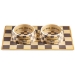 Chewy Vuiton  Checkered Dog Bowl  - hdd-chewyvuitonbowlcheck