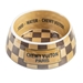 Chewy Vuiton  Checkered Dog Bowl  - hdd-chewyvuitonbowlcheck