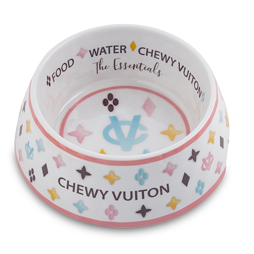 Chewy Vuiton Dog Bowl-Bloomingtails Dog Boutique