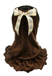 Chocolate Brown Eyelet Dress wooflink, susan lanci, dog clothes, small dog clothes, urban pup, pooch outfitters, dogo, hip doggie, doggie design, small dog dress, pet clotes, dog boutique. pet boutique, bloomingtails dog boutique, dog raincoat, dog rain coat, pet raincoat, dog shampoo, pet shampoo, dog bathrobe, pet bathrobe, dog carrier, small dog carrier, doggie couture, pet couture, dog football, dog toys, pet toys, dog clothes sale, pet clothes sale, shop local, pet store, dog store, dog chews, pet chews, worthy dog, dog bandana, pet bandana, dog halloween, pet halloween, dog holiday, pet holiday, dog teepee, custom dog clothes, pet pjs, dog pjs, pet pajamas, dog pajamas,dog sweater, pet sweater, dog hat, fabdog, fab dog, dog puffer coat, dog winter jacket, dog col
