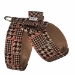 Chocolate Glen Houndstooth Big Bow Tinkie Harness  - sl-chocoglenbig