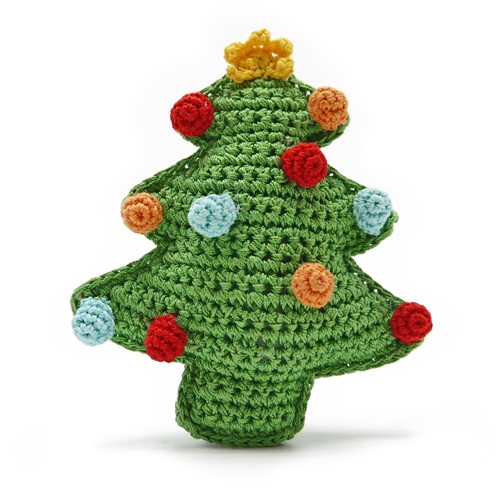 Christmas Tree Crochet Squeaky Toy  Roxy & Lulu, wooflink, susan lanci, dog clothes, small dog clothes, urban pup, pooch outfitters, dogo, hip doggie, doggie design, small dog dress, pet clotes, dog boutique. pet boutique, bloomingtails dog boutique, dog raincoat, dog rain coat, pet raincoat, dog shampoo, pet shampoo, dog bathrobe, pet bathrobe, dog carrier, small dog carrier, doggie couture, pet couture, dog football, dog toys, pet toys, dog clothes sale, pet clothes sale, shop local, pet store, dog store, dog chews, pet chews, worthy dog, dog bandana, pet bandana, dog halloween, pet halloween, dog holiday, pet holiday, dog teepee, custom dog clothes, pet pjs, dog pjs, pet pajamas, dog pajamas,dog sweater, pet sweater, dog hat, fabdog, fab dog, dog puffer coat, dog winter ja