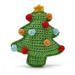 Christmas Tree Crochet Squeaky Toy  Roxy & Lulu, wooflink, susan lanci, dog clothes, small dog clothes, urban pup, pooch outfitters, dogo, hip doggie, doggie design, small dog dress, pet clotes, dog boutique. pet boutique, bloomingtails dog boutique, dog raincoat, dog rain coat, pet raincoat, dog shampoo, pet shampoo, dog bathrobe, pet bathrobe, dog carrier, small dog carrier, doggie couture, pet couture, dog football, dog toys, pet toys, dog clothes sale, pet clothes sale, shop local, pet store, dog store, dog chews, pet chews, worthy dog, dog bandana, pet bandana, dog halloween, pet halloween, dog holiday, pet holiday, dog teepee, custom dog clothes, pet pjs, dog pjs, pet pajamas, dog pajamas,dog sweater, pet sweater, dog hat, fabdog, fab dog, dog puffer coat, dog winter ja