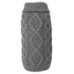 Chunky Sweater in Gray Roxy & Lulu, wooflink, susan lanci, dog clothes, small dog clothes, urban pup, pooch outfitters, dogo, hip doggie, doggie design, small dog dress, pet clotes, dog boutique. pet boutique, bloomingtails dog boutique, dog raincoat, dog rain coat, pet raincoat, dog shampoo, pet shampoo, dog bathrobe, pet bathrobe, dog carrier, small dog carrier, doggie couture, pet couture, dog football, dog toys, pet toys, dog clothes sale, pet clothes sale, shop local, pet store, dog store, dog chews, pet chews, worthy dog, dog bandana, pet bandana, dog halloween, pet halloween, dog holiday, pet holiday, dog teepee, custom dog clothes, pet pjs, dog pjs, pet pajamas, dog pajamas,dog sweater, pet sweater, dog hat, fabdog, fab dog, dog puffer coat, dog winter ja