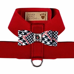 Classic Glen Big Bow Tinkie Harness in Red Roxy & Lulu, wooflink, susan lanci, dog clothes, small dog clothes, urban pup, pooch outfitters, dogo, hip doggie, doggie design, small dog dress, pet clotes, dog boutique. pet boutique, bloomingtails dog boutique, dog raincoat, dog rain coat, pet raincoat, dog shampoo, pet shampoo, dog bathrobe, pet bathrobe, dog carrier, small dog carrier, doggie couture, pet couture, dog football, dog toys, pet toys, dog clothes sale, pet clothes sale, shop local, pet store, dog store, dog chews, pet chews, worthy dog, dog bandana, pet bandana, dog halloween, pet halloween, dog holiday, pet holiday, dog teepee, custom dog clothes, pet pjs, dog pjs, pet pajamas, dog pajamas,dog sweater, pet sweater, dog hat, fabdog, fab dog, dog puffer coat, dog winter ja