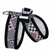 Classic Glen Houndstooth Tinkie Harness with Really Big Bow and Black Trim - sl-classyharnesswithbow
