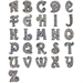 Clear SCRIPT Rhinestone Collar Slide Letters  - mir-scriptcl
