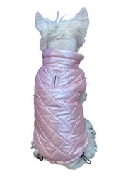 Coco Diamond Puffer Coat in Pearl Pink Roxy & Lulu, wooflink, susan lanci, dog clothes, small dog clothes, urban pup, pooch outfitters, dogo, hip doggie, doggie design, small dog dress, pet clotes, dog boutique. pet boutique, bloomingtails dog boutique, dog raincoat, dog rain coat, pet raincoat, dog shampoo, pet shampoo, dog bathrobe, pet bathrobe, dog carrier, small dog carrier, doggie couture, pet couture, dog football, dog toys, pet toys, dog clothes sale, pet clothes sale, shop local, pet store, dog store, dog chews, pet chews, worthy dog, dog bandana, pet bandana, dog halloween, pet halloween, dog holiday, pet holiday, dog teepee, custom dog clothes, pet pjs, dog pjs, pet pajamas, dog pajamas,dog sweater, pet sweater, dog hat, fabdog, fab dog, dog puffer coat, dog winter ja