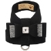 Crystal Stellar Really Big Bow Tinkie Harness in Black or Platinum - sl-crystalreallybigbow