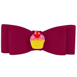 Cupcakes Hair Bow by Susan Lanci -Many Colors   Roxy & Lulu, wooflink, susan lanci, dog clothes, small dog clothes, urban pup, pooch outfitters, dogo, hip doggie, doggie design, small dog dress, pet clotes, dog boutique. pet boutique, bloomingtails dog boutique, dog raincoat, dog rain coat, pet raincoat, dog shampoo, pet shampoo, dog bathrobe, pet bathrobe, dog carrier, small dog carrier, doggie couture, pet couture, dog football, dog toys, pet toys, dog clothes sale, pet clothes sale, shop local, pet store, dog store, dog chews, pet chews, worthy dog, dog bandana, pet bandana, dog halloween, pet halloween, dog holiday, pet holiday, dog teepee, custom dog clothes, pet pjs, dog pjs, pet pajamas, dog pajamas,dog sweater, pet sweater, dog hat, fabdog, fab dog, dog puffer coat, dog winter ja